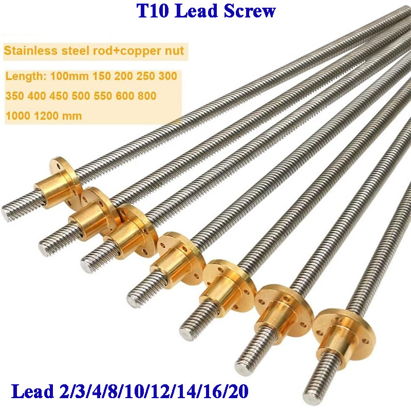 Lead Screw 8Mm - Śruba trapezowa T10 ze stali nierdzewnej