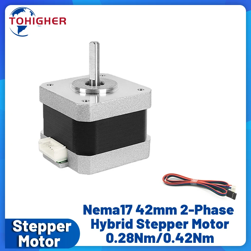 Nema 17 Stepper - Silnik krokowy Nema17 42, 4-przewodowy, 0.28Nm/0.42/0.56Nm/0.7Nm,