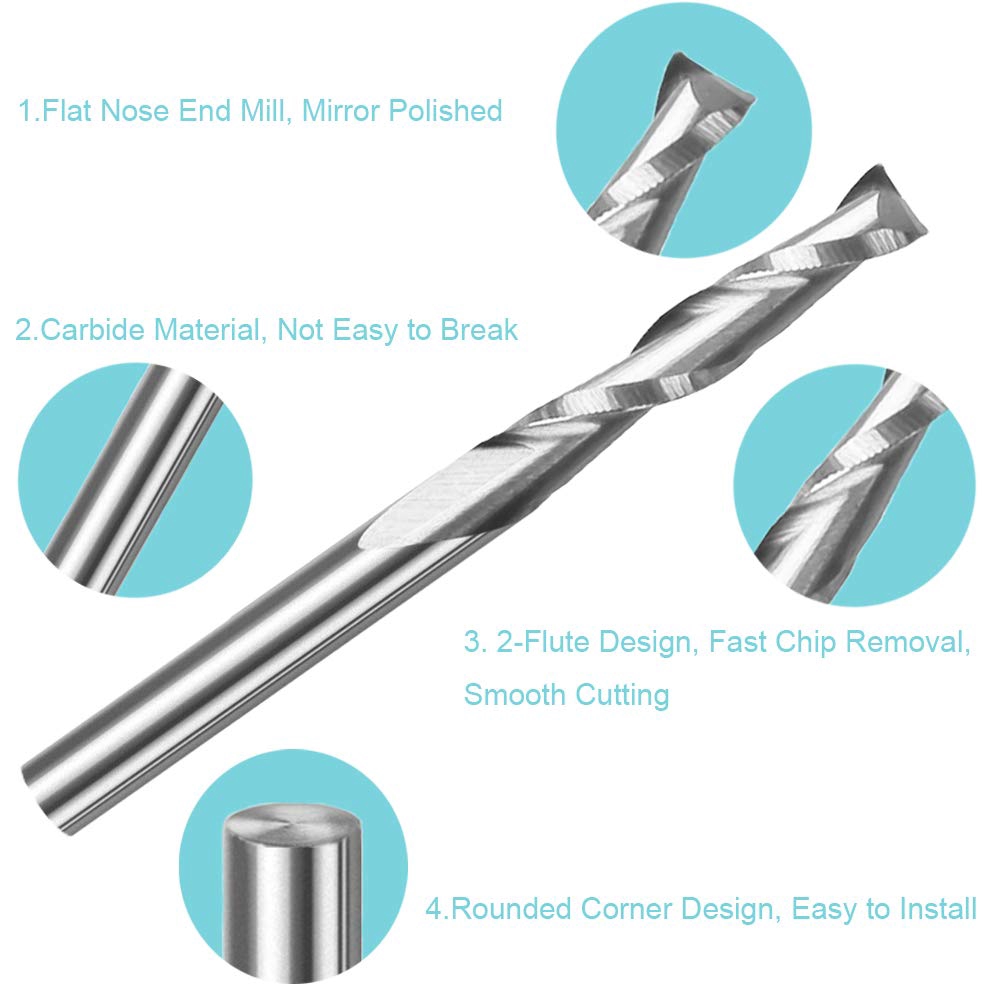 10 szt. frezów spiralnych 3.17 – End Mill Set recenzja i cena